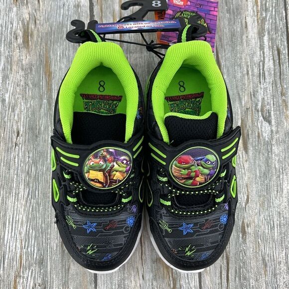 Toddler Boys Teenage Mutant Ninja Turtles Athletic Light-Up Shoes Sneaker Size 8 - Picture 3 of 12